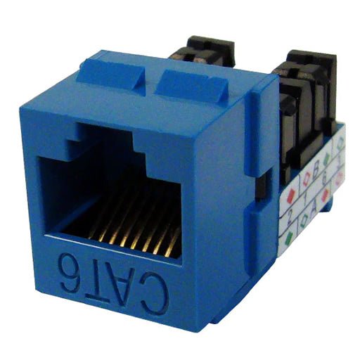 CAT6 RJ45 Punch Down Keystone Jack Unshielded MIG+ High Density Blue - Primus Cable - (Dev) Baltic Networks