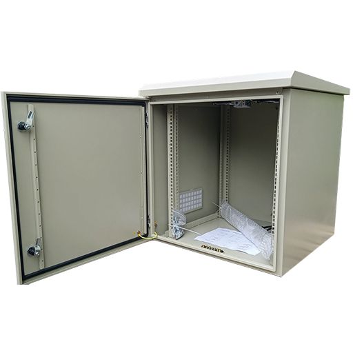 Maxxwave 12U Pole Mount Outdoor Steel Enclosure 24" Deep With Lockable Front Door - Maxxwave - (Dev) Baltic Networks