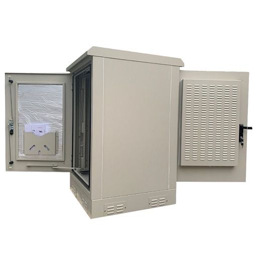 Maxxwave 20U IP55 Outdoor Telecom Enclosure With 48VDC Cooling Fans (x4pcs) 32" Deep Lockable Front Door and Rear Door - Maxxwave - (Dev) Baltic Networks