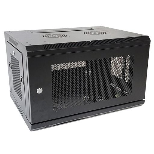 Maxxwave 6RU 19 inch Deep Wall Mounted Black Locking Indoor Enclosure - Maxxwave - (Dev) Baltic Networks