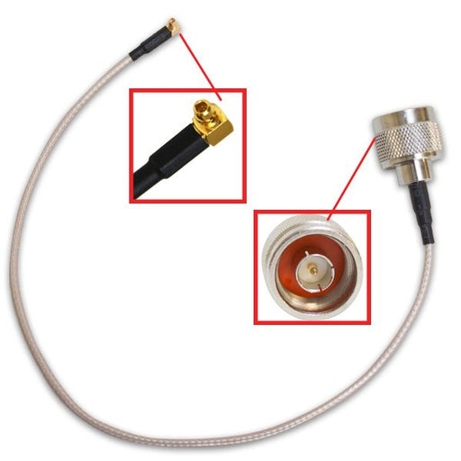 Maxxwave Pigtail N-Male Bulkhead to MMCX Right Angle (12 inch / 31 cm) - Maxxwave - (Dev) Baltic Networks