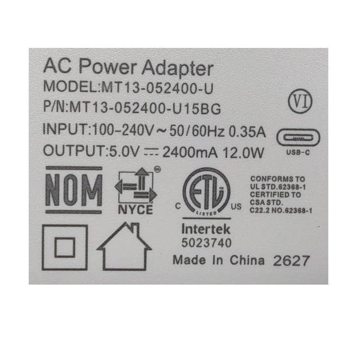MikroTik 5V 2.4A 12W USB Power Supply for hAP ax lite (L41G-2axD) Type A Plug (US) - MikroTik - (Dev) Baltic Networks