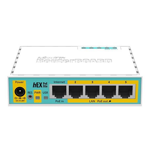 MikroTik RouterBOARD 750UP hEX PoE lite (Complete with USB port, enclosure, PoE output capable, power supply) - MikroTik - (Dev) Baltic Networks