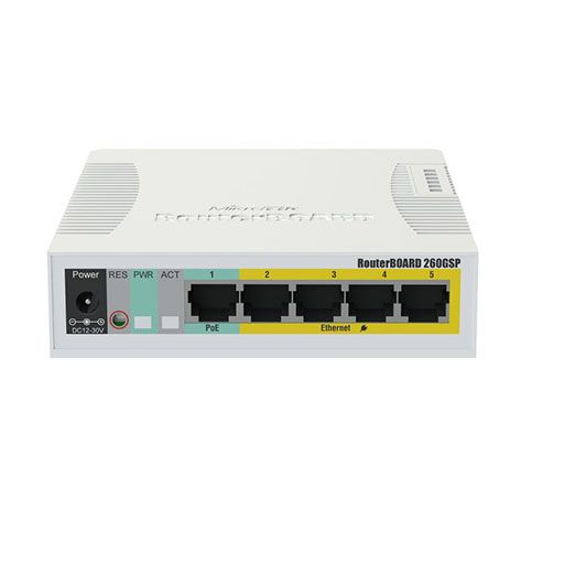 MikroTik RouterBOARD RB260GSP (Complete with enclosure, power supply, fiber-enabled) - MikroTik - (Dev) Baltic Networks
