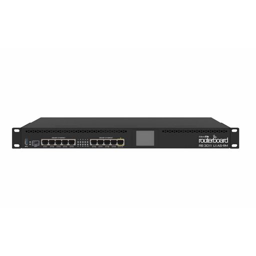MikroTik RouterBOARD RB3011 Router (Complete with USB 3.0 port, 1U rackmount, power supply, LCD display, fiber-enabled) - MikroTik - (Dev) Baltic Networks