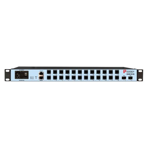 Positron Access Solutions G.hn Access Multiplexer GAM with 24-dual pair MIMO copper 2x 10Gbps SFP+ Ports - Positron - (Dev) Baltic Networks