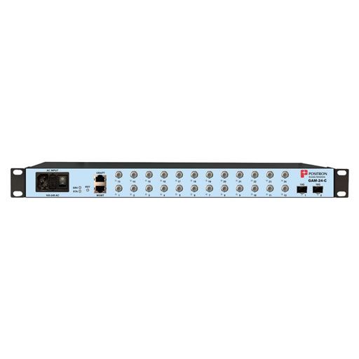 Positron Access Solutions G.hn Access Multiplexer GAM with 24x Coax Ports 2x 10Gbps SFP+ Ports - Positron - (Dev) Baltic Networks