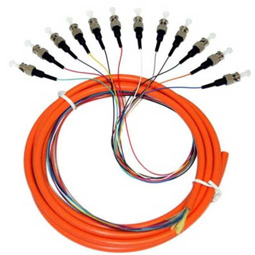 Primus Cable 3m ST, 12 Strand, Multi Mode, 62.5/125 OM1, Fiber Pigtail - Primus Cable - (Dev) Baltic Networks