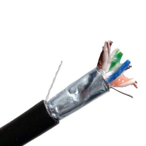Primus Cable Gel-Filled Shielded CAT5E 350MHz Outdoor Direct Burial Ethernet Cable Black 1000 Ft - Primus Cable - (Dev) Baltic Networks