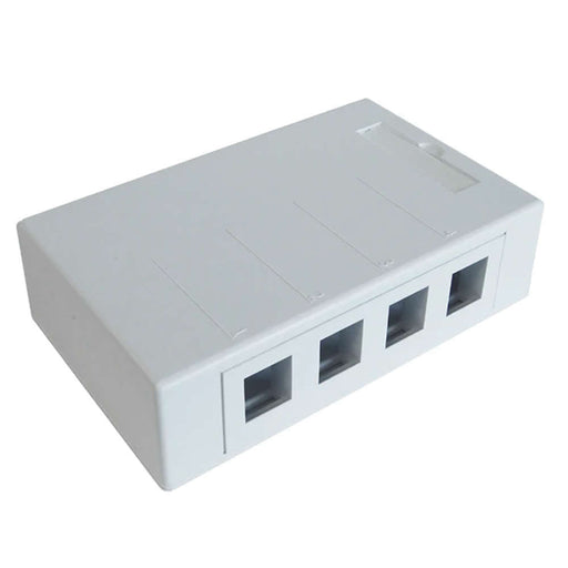 Primus Cable Universal Surface Mount Box - wo/Jack 4 Port - White - Primus Cable - (Dev) Baltic Networks