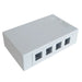 Primus Cable Universal Surface Mount Box - wo/Jack 4 Port - White - Primus Cable - (Dev) Baltic Networks